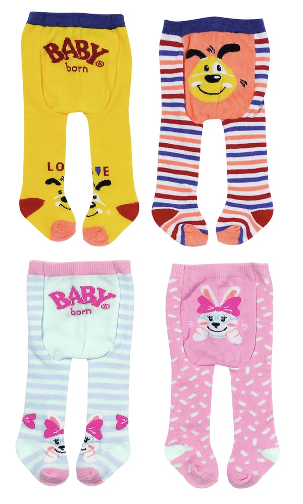 BABY born Tights 2x, 2 ass. Strømpebukser til dukker