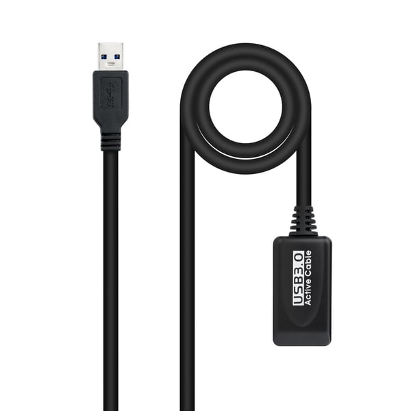 Nanocable 10.01.0311 USB-kabel USB 3.2 Gen 1 (3.1 Gen 1) 5 m USB A 5 Gbit/sek. Sort