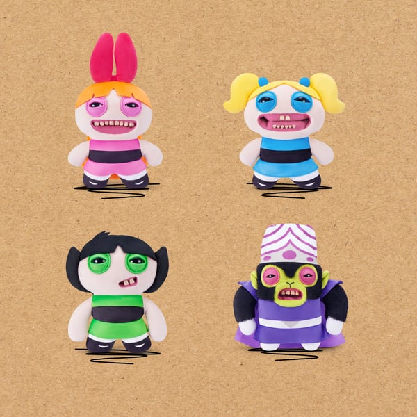 Hug-A-Lumps Fuggler Power Puff Girls 22 cm licenseret sortiment