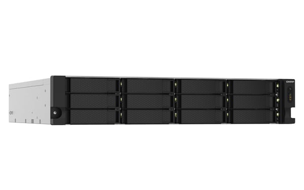 QNAP TS-1232PXU-RP NAS Stativ (2U) Annapurna Labs AL324 4 GB DDR4 0 TB QNAP QTS Sort
