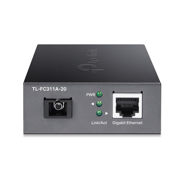 TP-Link TL-FC311A-20 netværksomformer til medie 1000 Mbit/s Enkeltilstand Sort