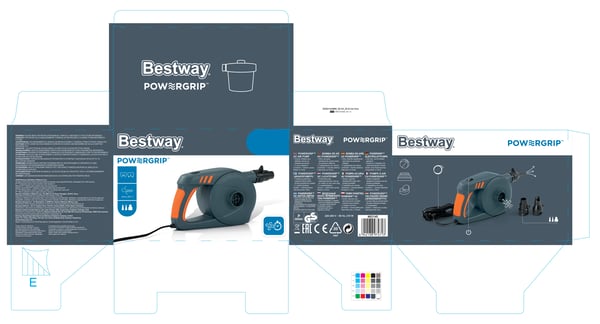 Bestway 62145 elektrisk luftpump 0,066 Bar 1100 l/min