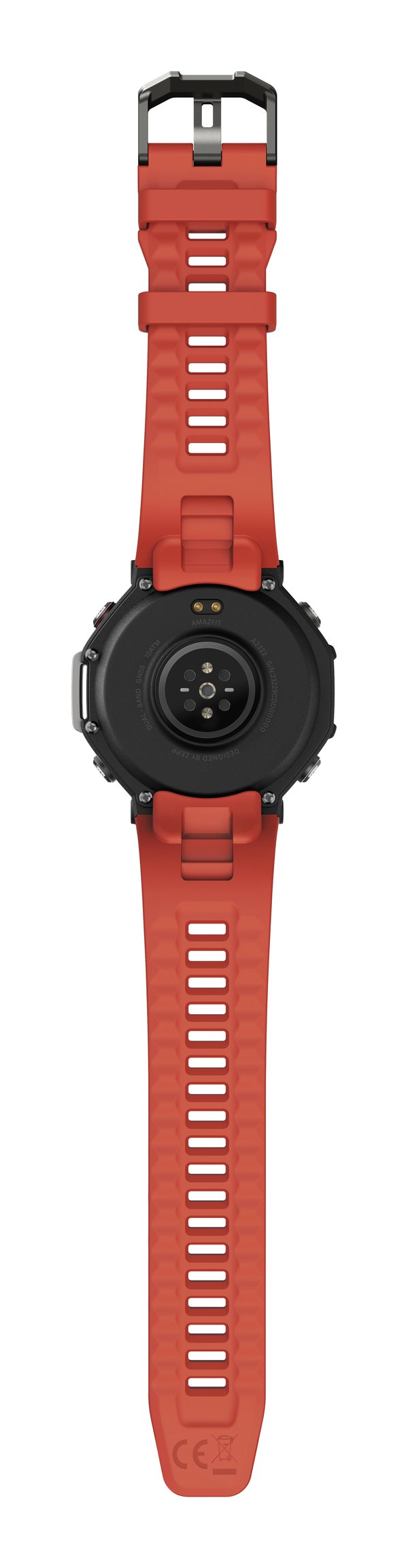 Amazfit T-Rex 3 Lava 3,81 cm (1.5") AMOLED 48.5 mm Digitaalinen 480 x 480 pikseliä Kosketusnäyttö Musta, Ruostumaton teräs GPS (satelliitti)