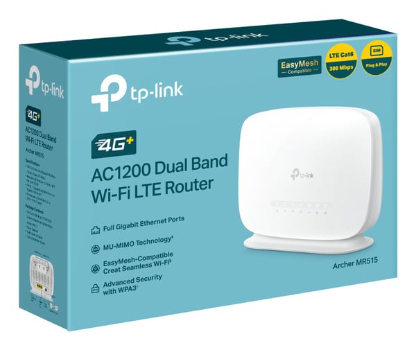 TP-Link Archer AC1200 trådløs router Gigabit Ethernet Dual-band (2,4 GHz / 5 GHz) 4G Hvid