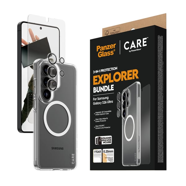 PanzerGlass ® | CARE™ by ® 3-in-1 Pakke Samsung Galaxy S26 Ultra
