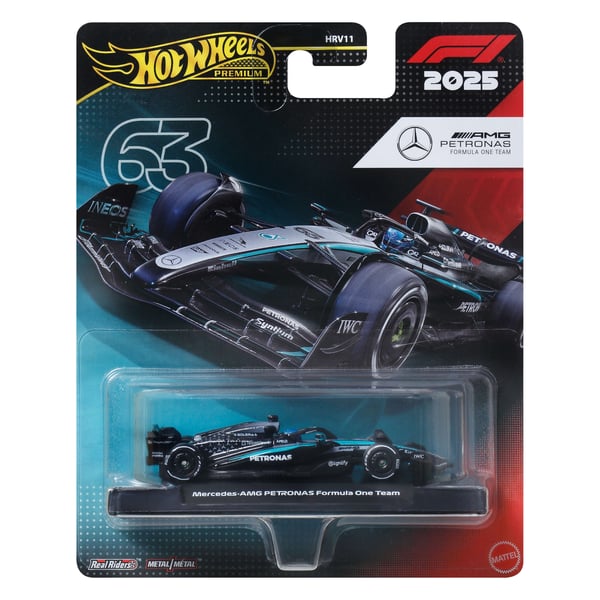 Hot Wheels metalstøbt Formel 1-racerbil i skala 1:64, samlelegetøj (modeller kan variere)