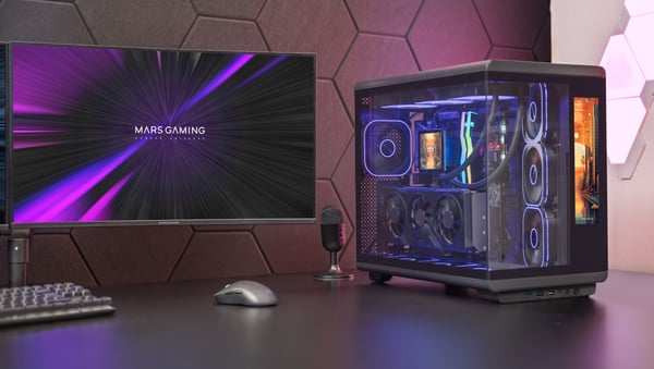 Mars Gaming MCREVMAX tietokonekotelo Midi Tower Musta