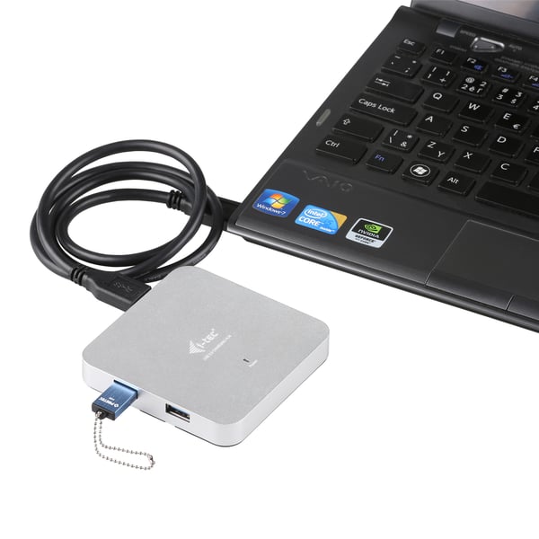 i-tec Metal U3HUBMETAL4 gränssnittshubbar USB 3.2 Gen 1 (3.1 Gen 1) Type-A 5000 Mbit/s Silver