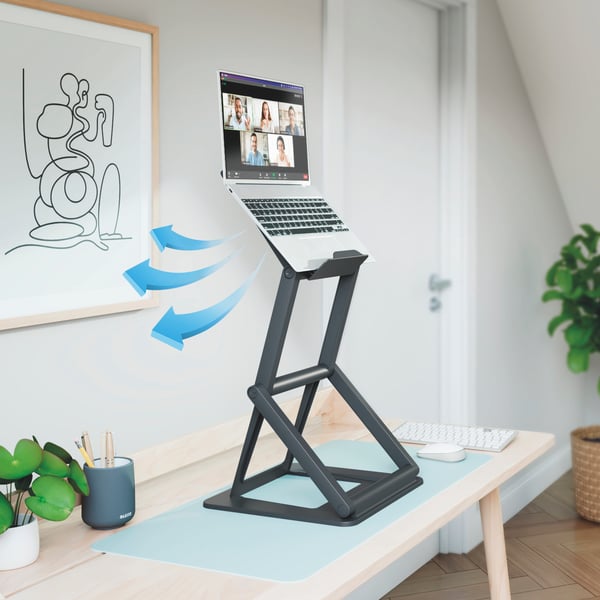Leitz Ergo 2-i-1 hæve-sænke laptop riser til skrivebord