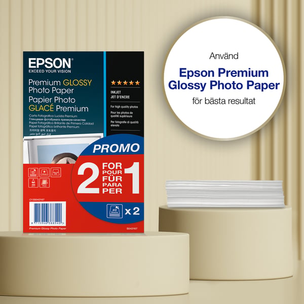 Epson Premium Glossy Photo Paper (100 x 150 mm), 255 g/m², 80 ark