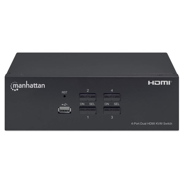 Manhattan 153539 KVM-kytkin Musta