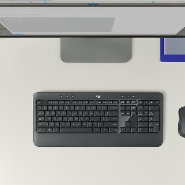 Logitech MK540 Advanced tastatur Mus inkluderet Universel RF trådløst AZERTY Belgisk Sort