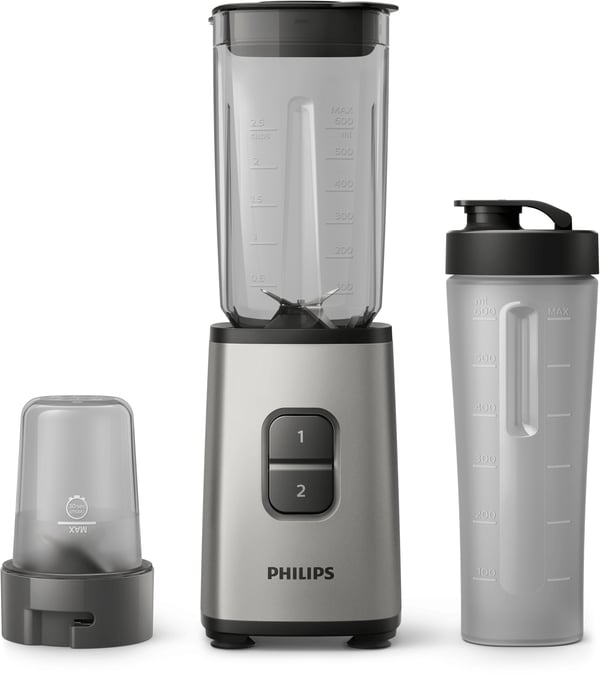 Philips Daily Collection HR2604/80 tehosekoitin 1 L Pöydällä pidettävä tehosekoitin 350 W Musta, Ruostumaton teräs