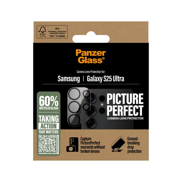 PanzerGlass ® PicturePerfect Camera Lens Protector Samsung Galaxy S25 Ultra Kirkas näytönsuoja 1 kpl