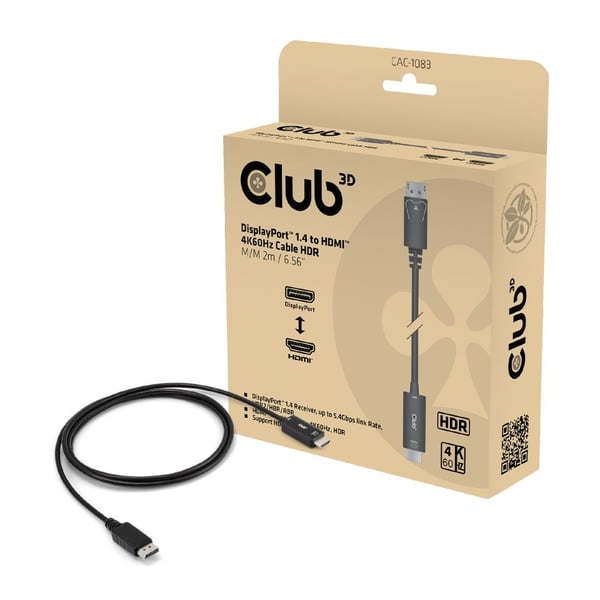 Club 3D Adapterkabel - DisplayPort han til HDMI han