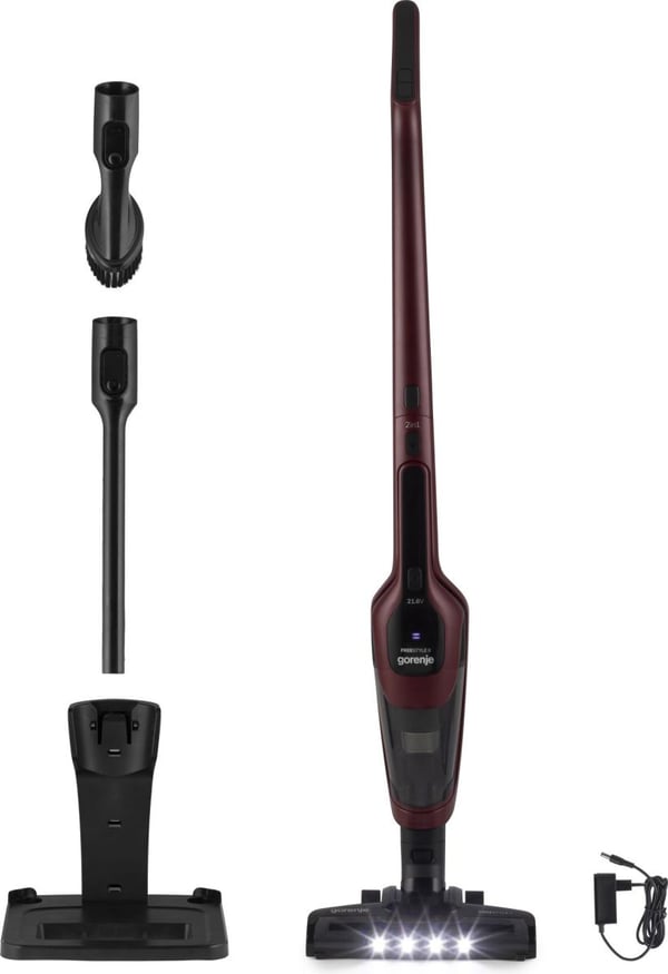 Gorenje SVC216100FSIIR 2-i-1 stangstøvsuger Batteri Dry Poseløs 0,5 L 130 W Rød
