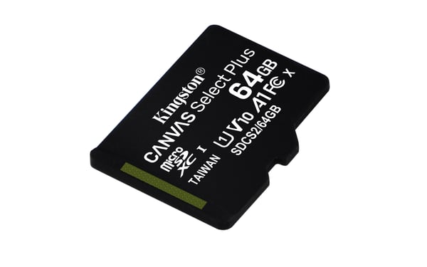 Kingston Technology Canvas Select 64 GB micSDXC Plus 100R A1 C10-kort + ADP