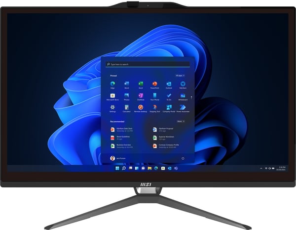 MSI Pro AP222T 13M-045EU Intel® Core™ i3 i3-13100 54,6 cm (21.5") 1920 x 1080 pixlar Pekskärm Allt-i-ett-dator 8 GB DDR4-SDRAM 256 GB SSD Windows 11 Pro Wi-Fi 6E (802.11ax) Svart