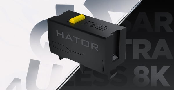 HATOR Quasar 3 Ultra 8K+8K Wireless gamingmus, 2.4 GHz + Bluetooth + USB, Optical 100M Switches, PixArt PAW3950, RGB, Web SyncHUB™, Vit-violett