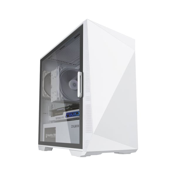 Zalman Z1 Iceberg White - mATX Mid Tower PC Case/Pre-installed fan 2 x 120mm in Mini Tower Hvid