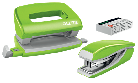 Leitz Hæftemaskine & hulapparat sæt WOW Mini NeXXt WOW Mini blister Leitz Hæftemaskine & hulapparat sæt WOW Mini NeXXt WOW Mini blister