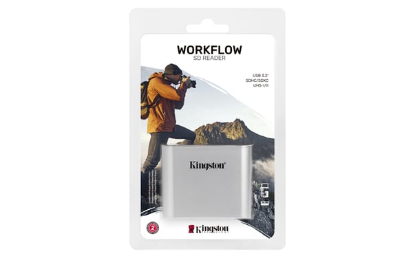Kingston Technology USB 3.2 Gen1 Workflow Dual-Slot SDHC/SDXC UHS-II-kortlæser