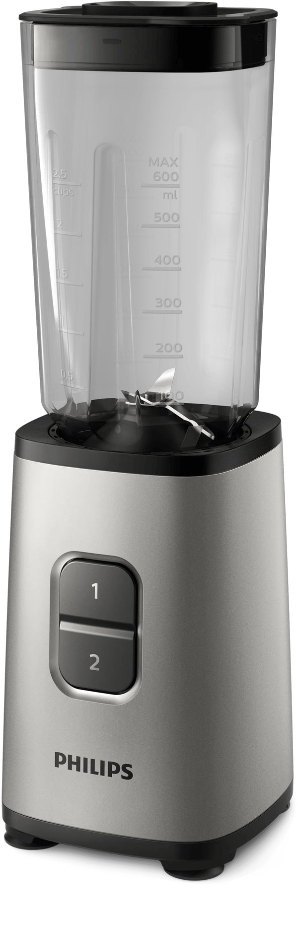Philips Daily Collection HR2604/80 tehosekoitin 1 L Pöydällä pidettävä tehosekoitin 350 W Musta, Ruostumaton teräs