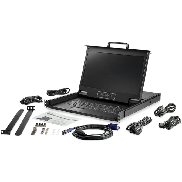 StarTech.com 1U enports KVM-konsol för serverrack - 17,3 tum - 1080p HD