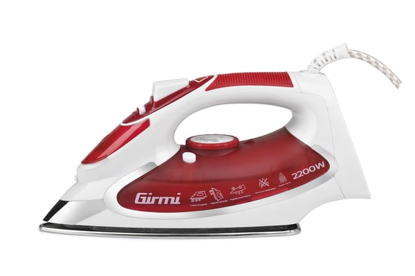 Girmi ST50 Tør & dampstrygejern Rustfri strygesål 2200 W Turkisfarve, Rød