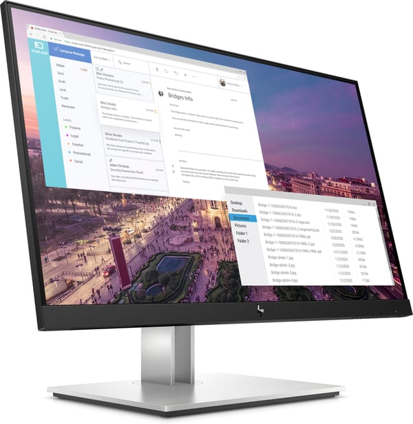 HP E-Series E23 G4 FHD Monitor platta pc-skärmar 58,4 cm (23") 1920 x 1080 pixlar Full HD LCD Svart, Silver