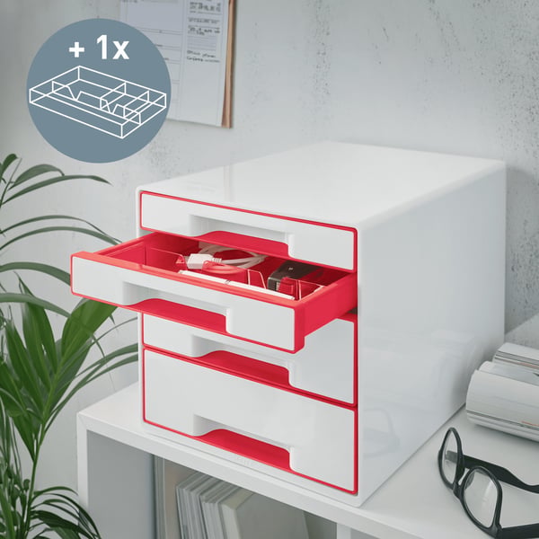 Leitz WOW 4-lådig Bordskub