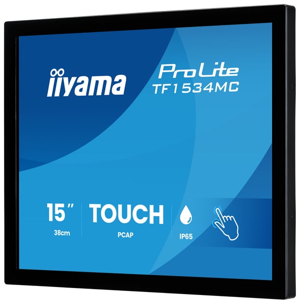 iiyama ProLite TF1534MC-B8X platta pc-skärmar 38,1 cm (15") 1024 x 768 pixlar XGA LED Pekskärm Svart