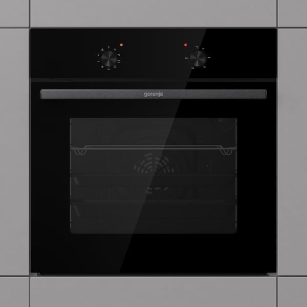Gorenje Indbygningsovn (73 L) med op til 250 °C til bagning og sprøde ovnretter. Stor kapacitet gør det nemt at lave flere retter samtidig, mens enkel betjening og AquaClean sikrer nem brug og hurtig rengøring i hverdagen.