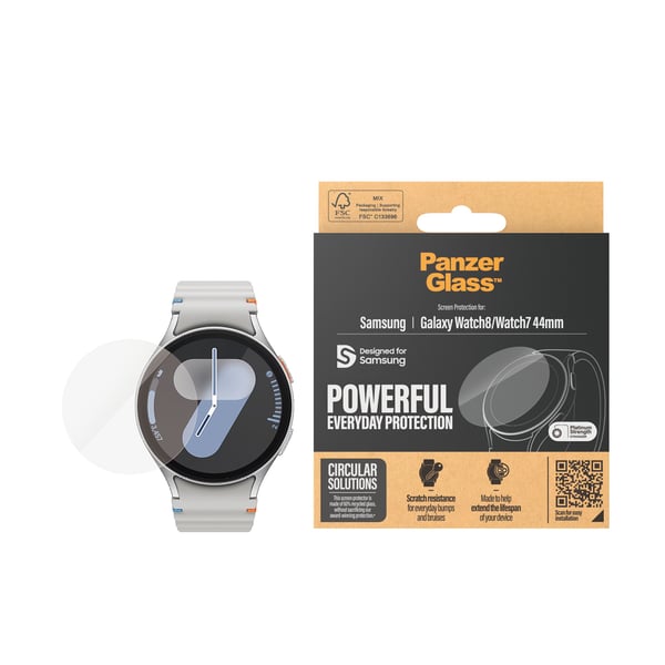 PanzerGlass ® Skærmbeskyttelse Samsung Galaxy Watch8 | Watch7 44mm | Ultra-Wide Fit