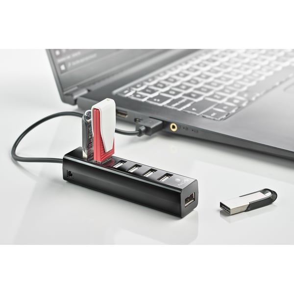 NGS IHUB7 TINY USB 2.0 480 Mbit/s Svart
