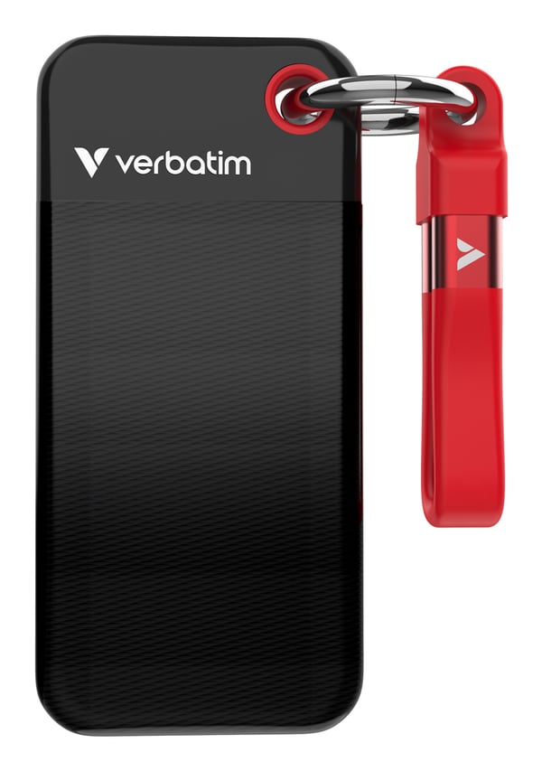 Verbatim 32434 extern SSD-hårddisk 128 GB USB Type-C 3.2 Gen 2 (3.1 Gen 2) Svart, Röd
