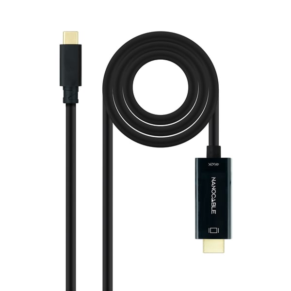 Nanocable 10.15.5133 videokabeladapter 3 m USB Type-C HDMI Typ A (standard) Svart