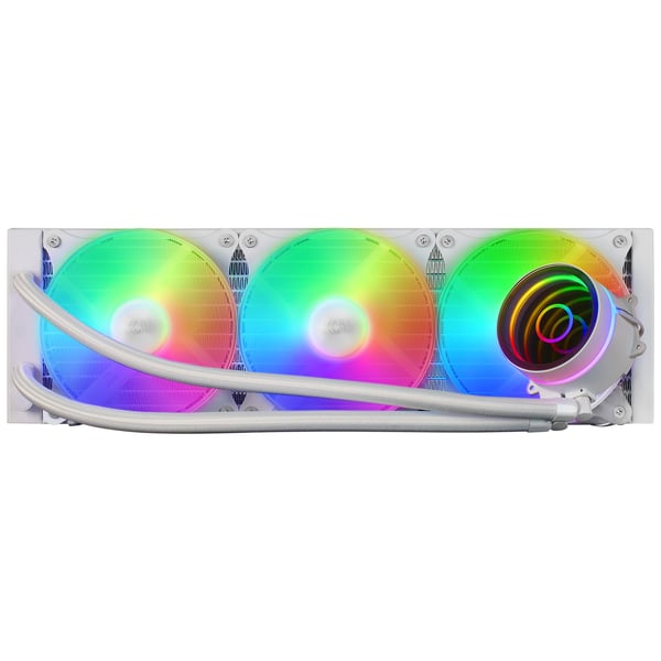 Mars Gaming MLONE360W Computerkølesystem Processor Alt-i-en væskekøler 12 cm Hvid 1 stk