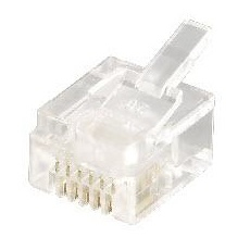 Equip 121131 kabelkontakter RJ-12 (6P6C) Transparent