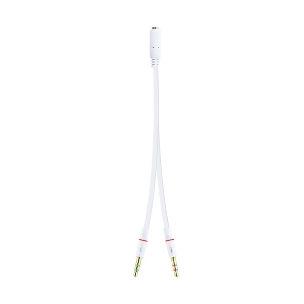 Nanocable 10.24.1203 ljudkabel 0,2 m 2 x 3.5mm 3,5mm Vit