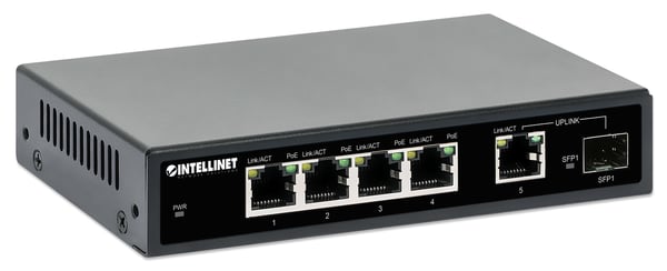 Intellinet 561822 nätverksswitchar Gigabit Ethernet (10/100/1000) Strömförsörjning via Ethernet (PoE) stöd Svart