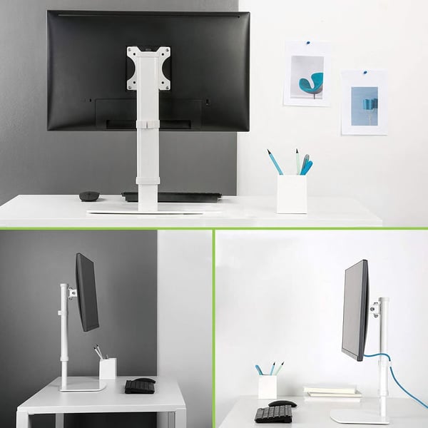 Techly ICA-LCD 260 fäste och ställ till bildskärm 68,6 cm (27") Bord Vit