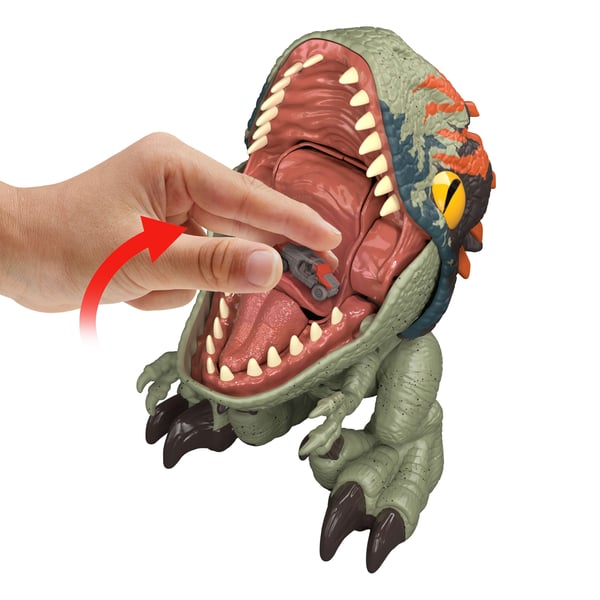 Jurassic World Fierce Feeder Velociraptor-dinosaurie med interaktiv svälj- och spottfunktion