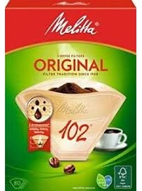 Melitta 102 80 kpl Ruskea Kori Kertakäyttöinen kahvisuodatin