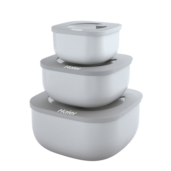 Haier HAGSM4080 Neliö Setti Harmaa 3 kpl Haier HAGSM4080 Neliö Setti Harmaa 3 kpl