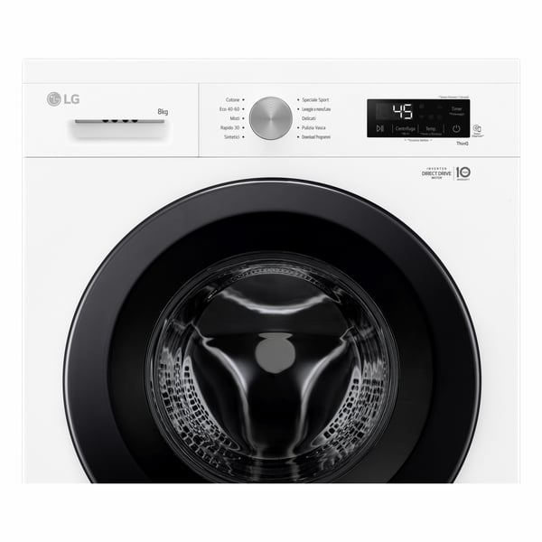 LG F4NX1008NWK vaskemaskine Front-læsning 8 kg 1400 rpm Hvid
