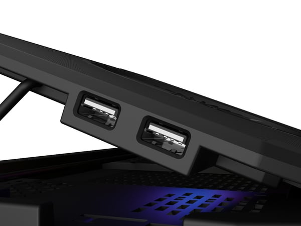 GENESIS Oxid 850 køling til laptop 43,9 cm (17.3") 2500 rpm Sort