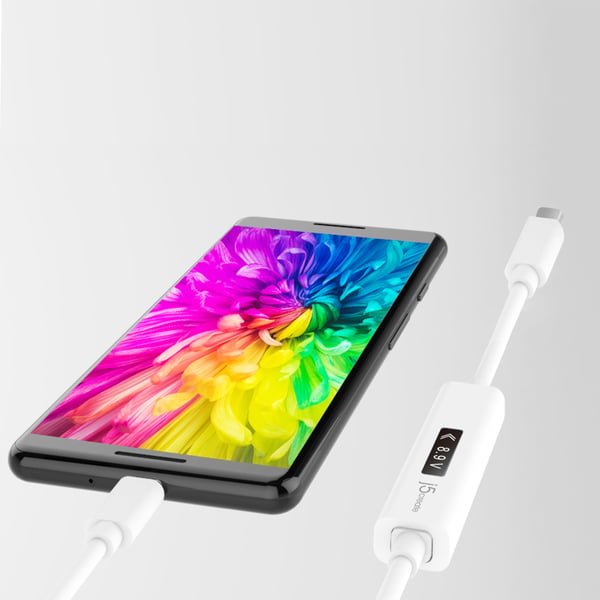 j5create JUCP14-N USB-C™ 2.0 - USB-C™ -kaapeli dynaamisella OLED-virtamittarilla