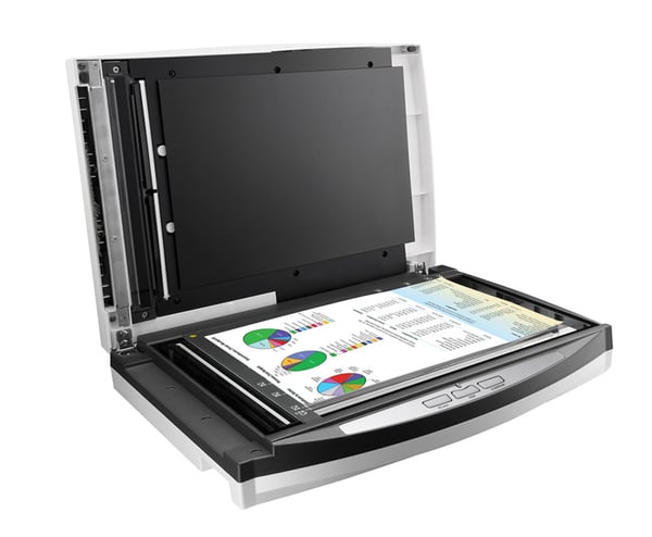 Plustek SmartOffice PL4080 ADF Flatbed & ADF scanner 600 x 600 dpi A4 Sort, Grå