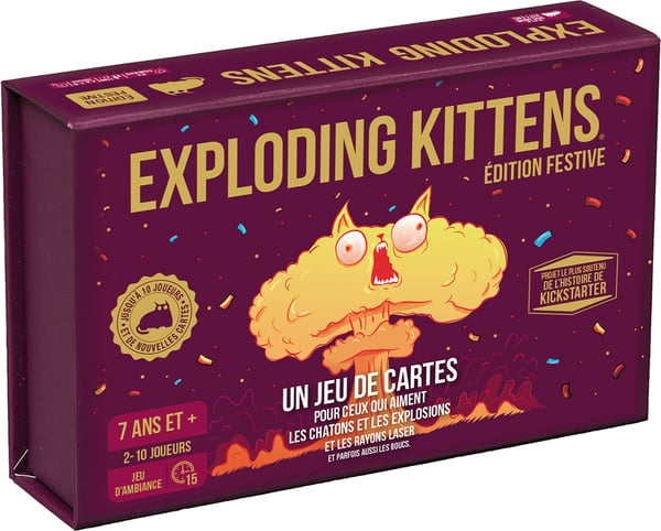 Asmodee Exploding Kittens : Édition Festive 15 min Kortspel Familj